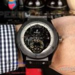 Perfect Replica Hublot Classic Fusion Black Steel Case Tourbillon Face 43mm Men's Watch